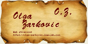 Olga Žarković vizit kartica